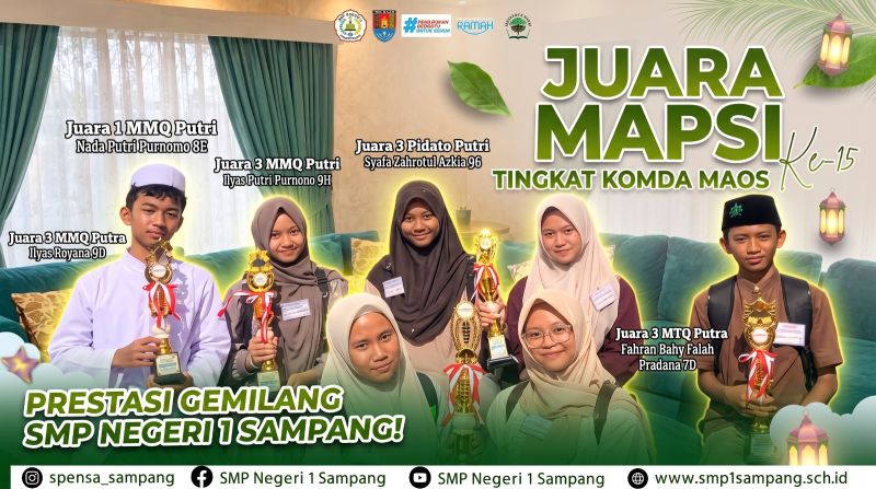 Semarak MAPSI Tingkat Komda Maos 2026, SMP Negeri 1 Sampang Raih Lima Prestasi